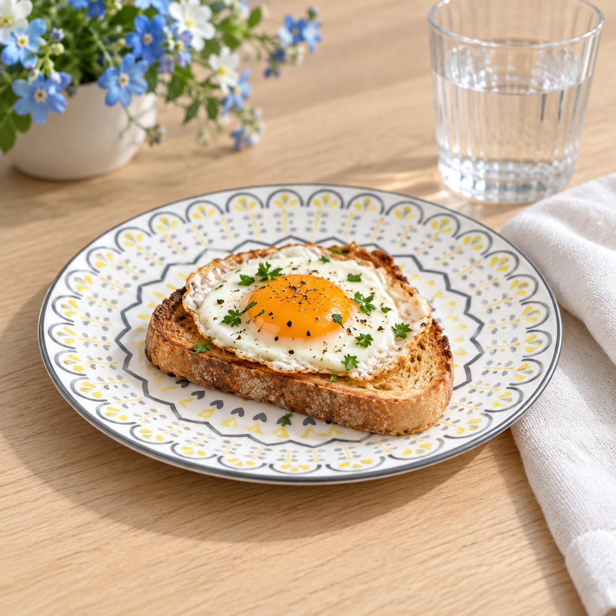 Floral Charm Plates — breakfast
