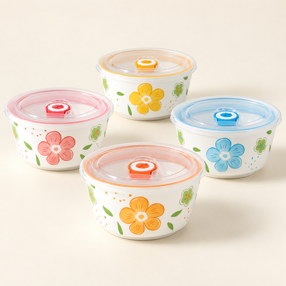 Flower Print Food Bowls — 01 hero