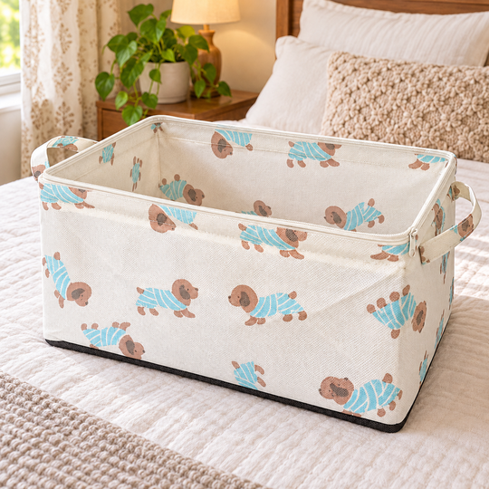 Foldable Printed Clothes Storage Basket - image 2