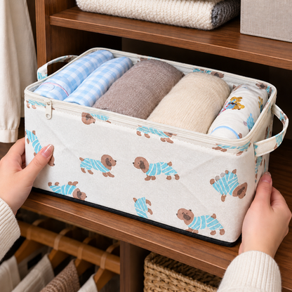 Foldable Printed Clothes Storage Basket - image 6
