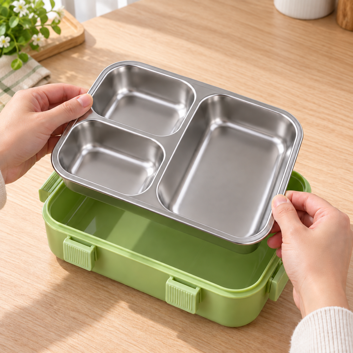 FreshNest Lunch Box — removable tray