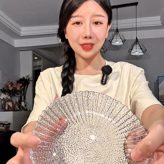 Sunburst Textured Glass Plate Set