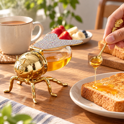 Golden Bee Honey Pot breakfast use