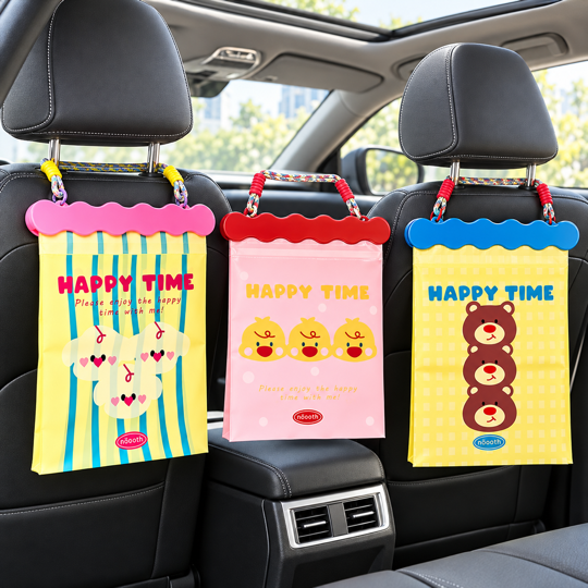 Rabbit duck and bear Hanging Car Seat Trash Bag designs