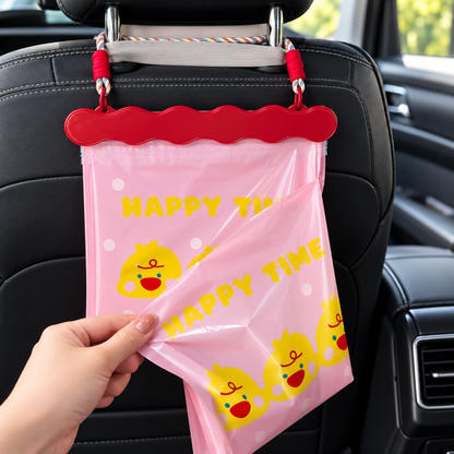 Removing the front Hanging Car Seat Trash Bag liner
