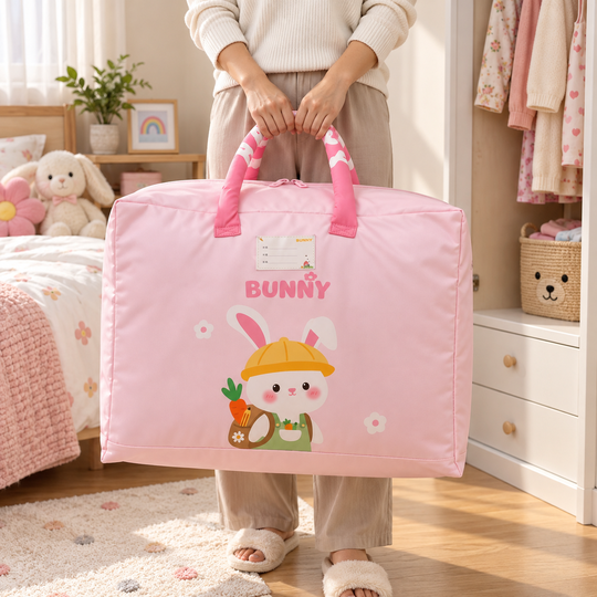 Adult carrying the Happy Kids Storage Bag