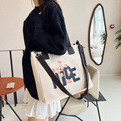 Bear Print Shoulder Bag