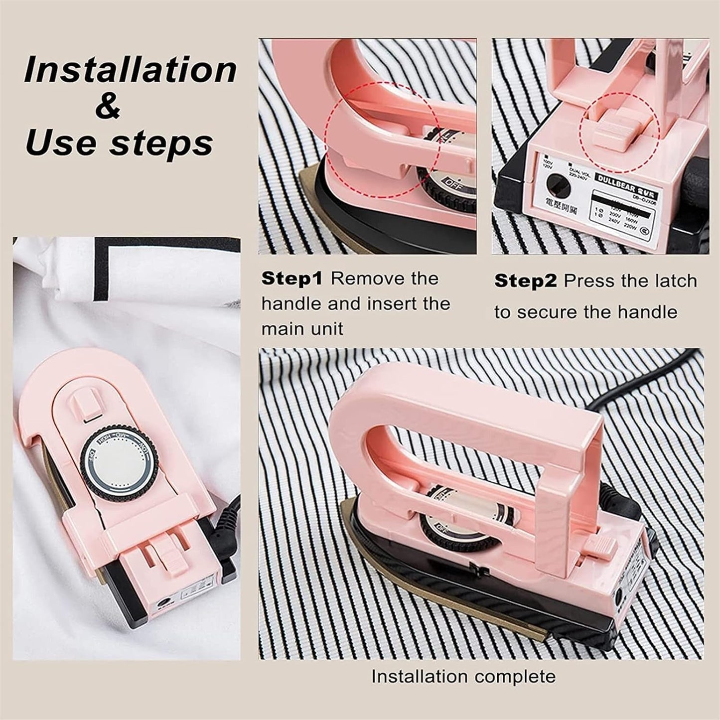 Foldable Quick Press Iron