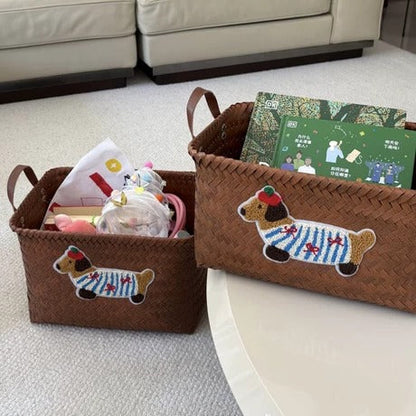 Cute Dog Storage Basket