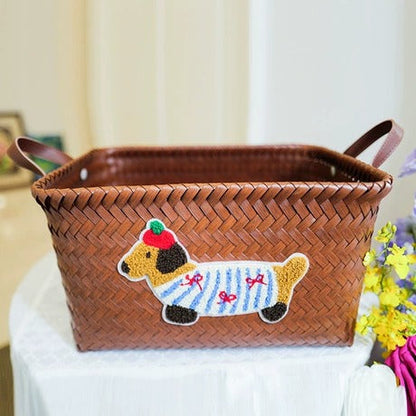 Cute Dog Storage Basket