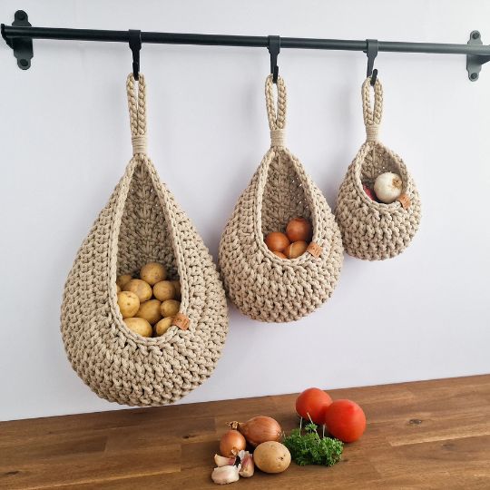Crochet Hanging Baskets