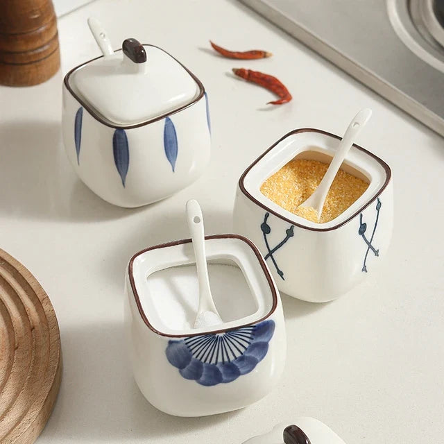 Wooden Tray Jar Set