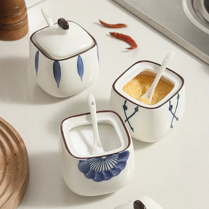 Wooden Tray Jar Set