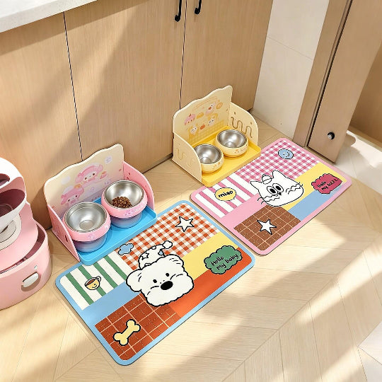 Cute Cartoon Pet Feeding Mat