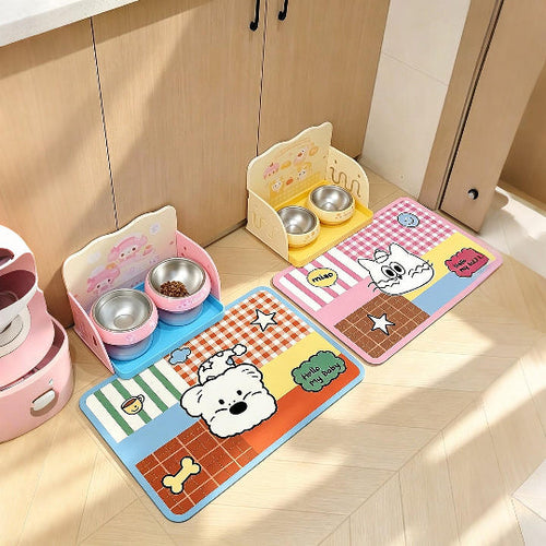 Cute Cartoon Pet Feeding Mat