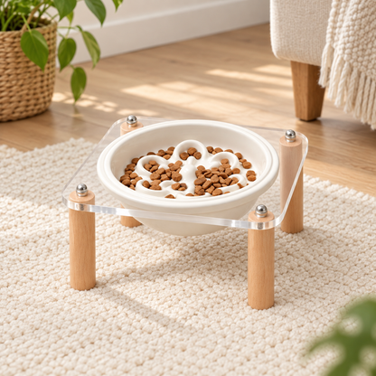 Little Bloom Pet Bowl: 06 raised side profile