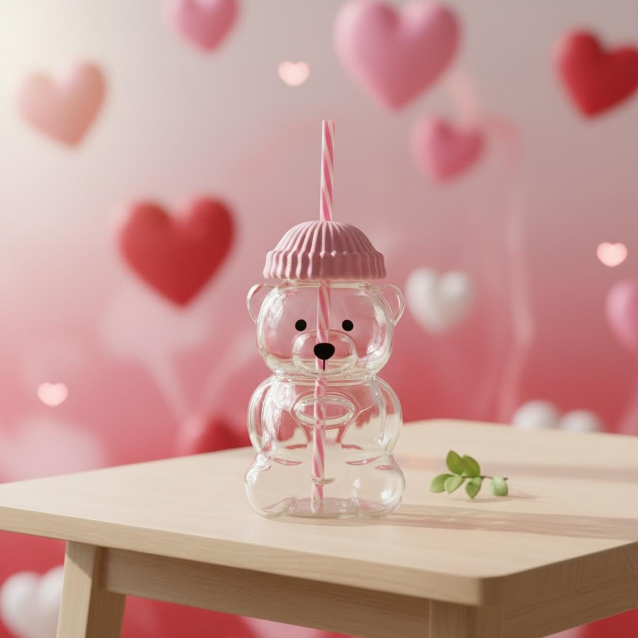 Cute Bear Straw Cup