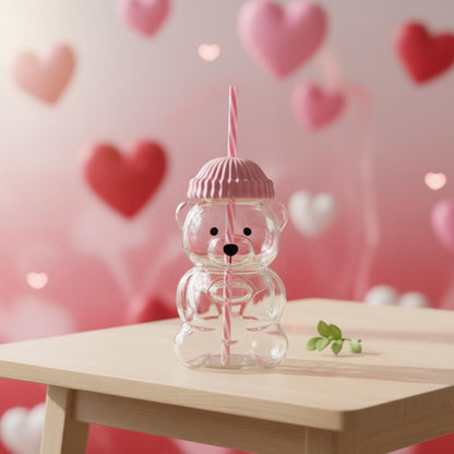 Cute Bear Straw Cup