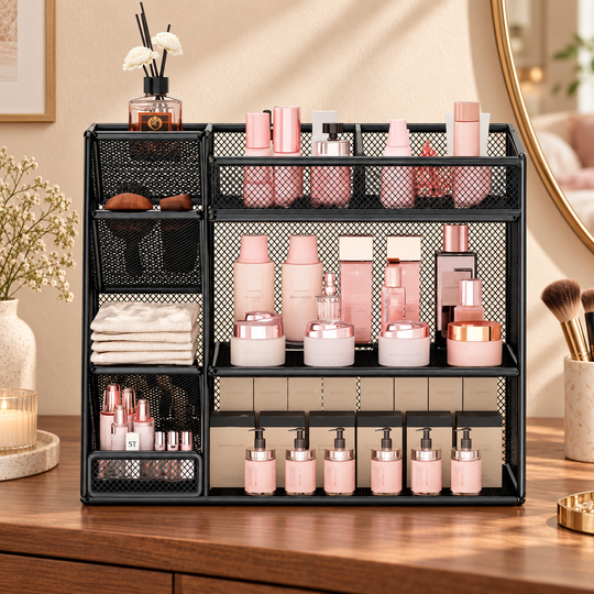 Multi Compartment Desk Organizer — makeup storage
