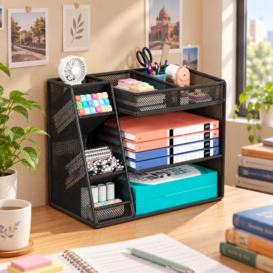 Multi Compartment Desk Organizer — study corner