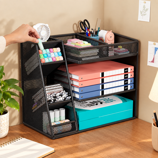 Multi Compartment Desk Organizer — marker access
