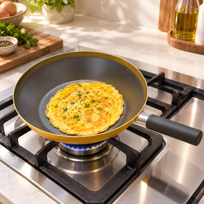 Multipurpose Cooking Pan preparing an omelette