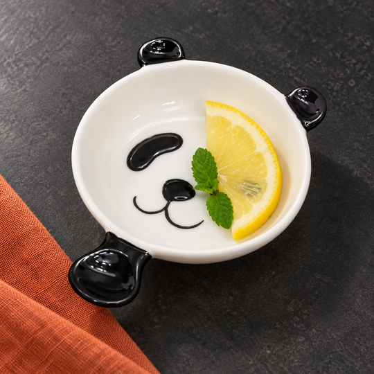 Panda Dip Bowl with lemon and mint
