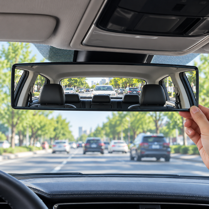 Adjusting the Panoramic Car Mirror