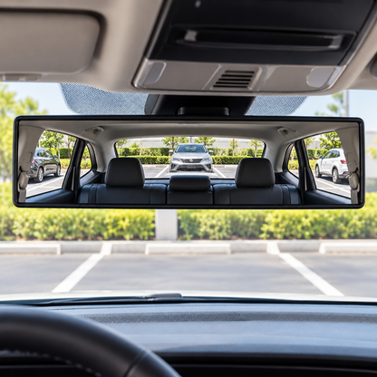 Rear parking view through Panoramic Car Mirror