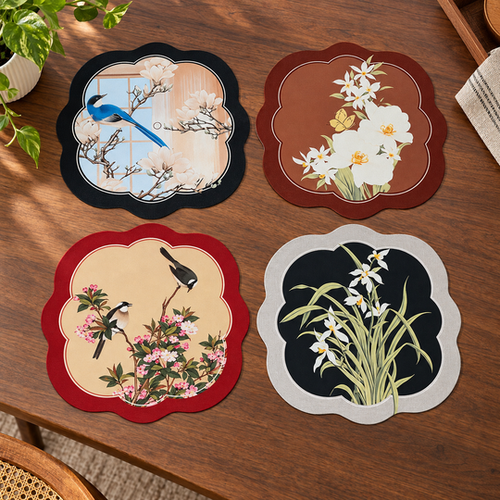 Petal Print Table Mats in four floral and bird designs