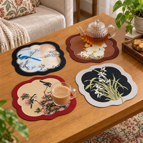 Petal Print Table Mats styled for home serving, view 2