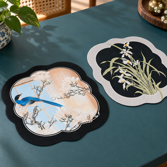 Petal Print Table Mats styled for home serving, view 5