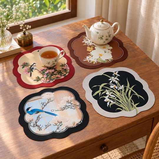 Petal Print Table Mats styled for home serving, view 6
