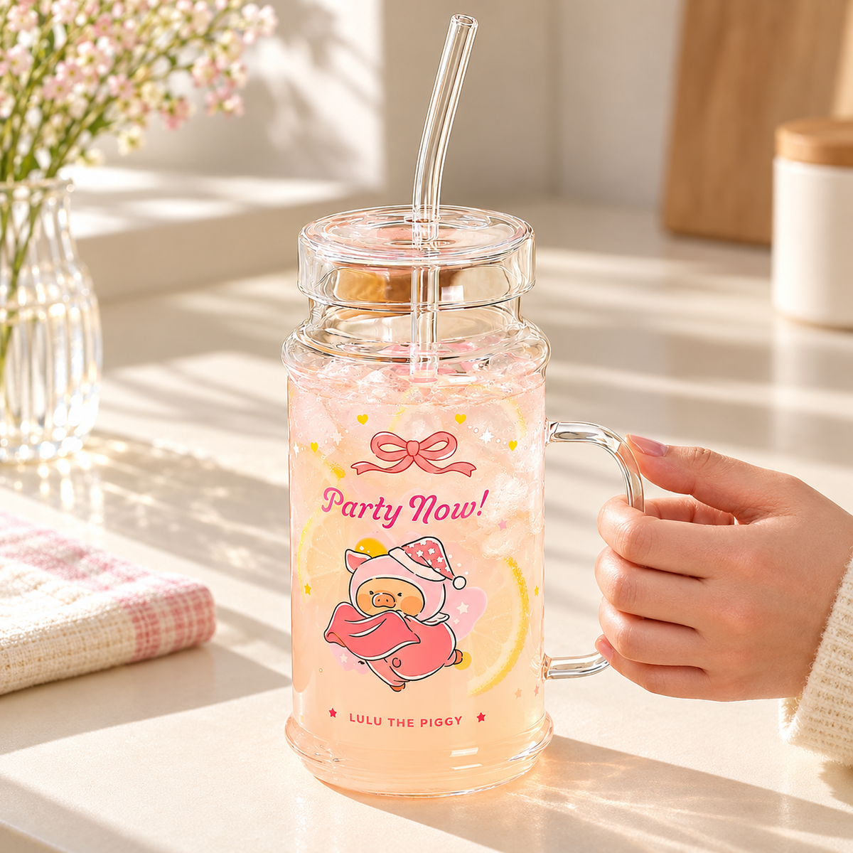 Clear side handle