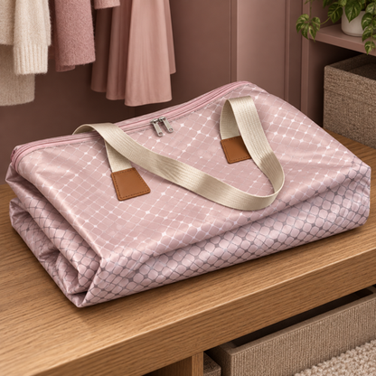 Pink Haven Carry Organizer folded for storage