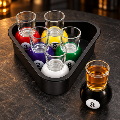Pool Ball Shot Glass Set - Complete set