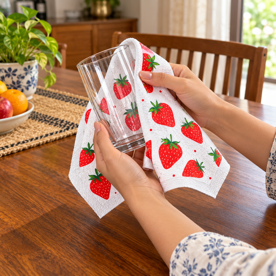 Printed Kitchen Cleaning Roll glass