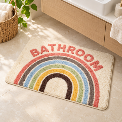 Rainbow Bathroom Mat premium bathroom setting