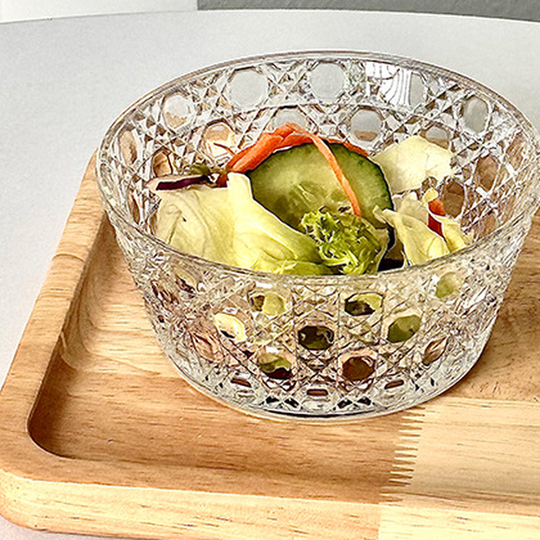 Crystal Pattern Serving Bowl detail