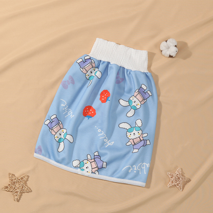 Reusable Diaper skirt blue flat-lay