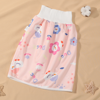 Reusable Diaper skirt pink flat-lay