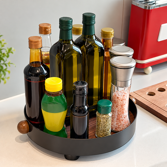 Rotating Spice Tray — bottle storage