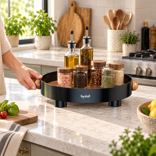 Rotating Spice Tray — in use