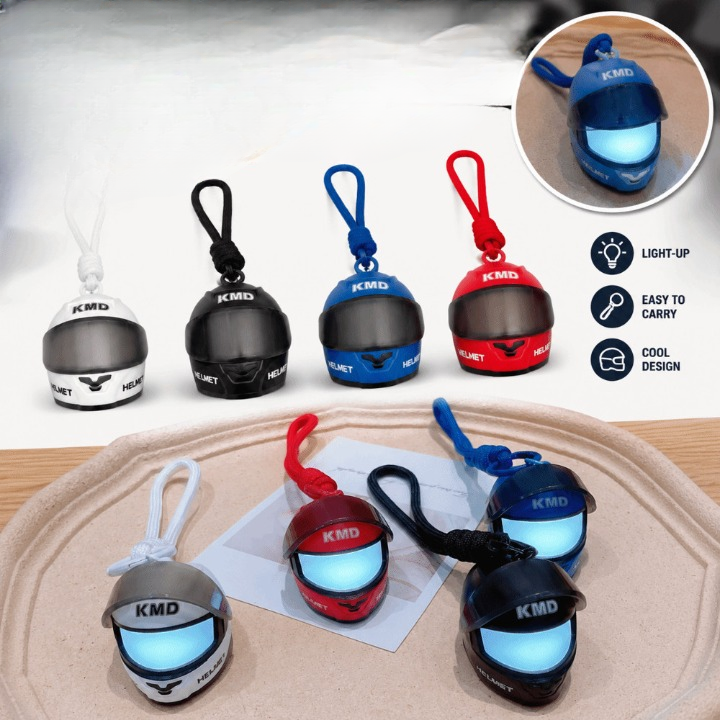 Light-Up Helmet Keychain