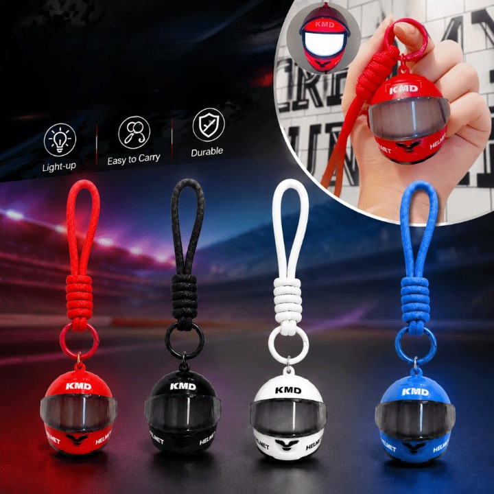 Light-Up Helmet Keychain