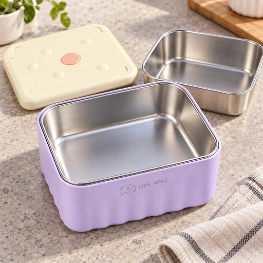 Stack Mate Steel Lunch Box steel tray detail