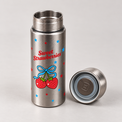 Titanium Travel Mini Bottle slim angled view