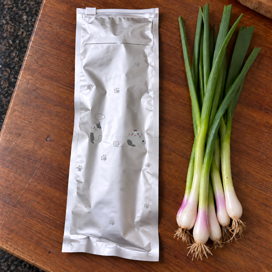 Veggie Storage Bag beside spring onions