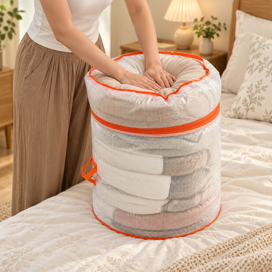 Manually compressing Wardrobe Storage Bag