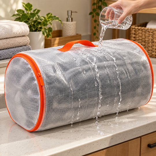Water running off Wardrobe Storage Bag exterior